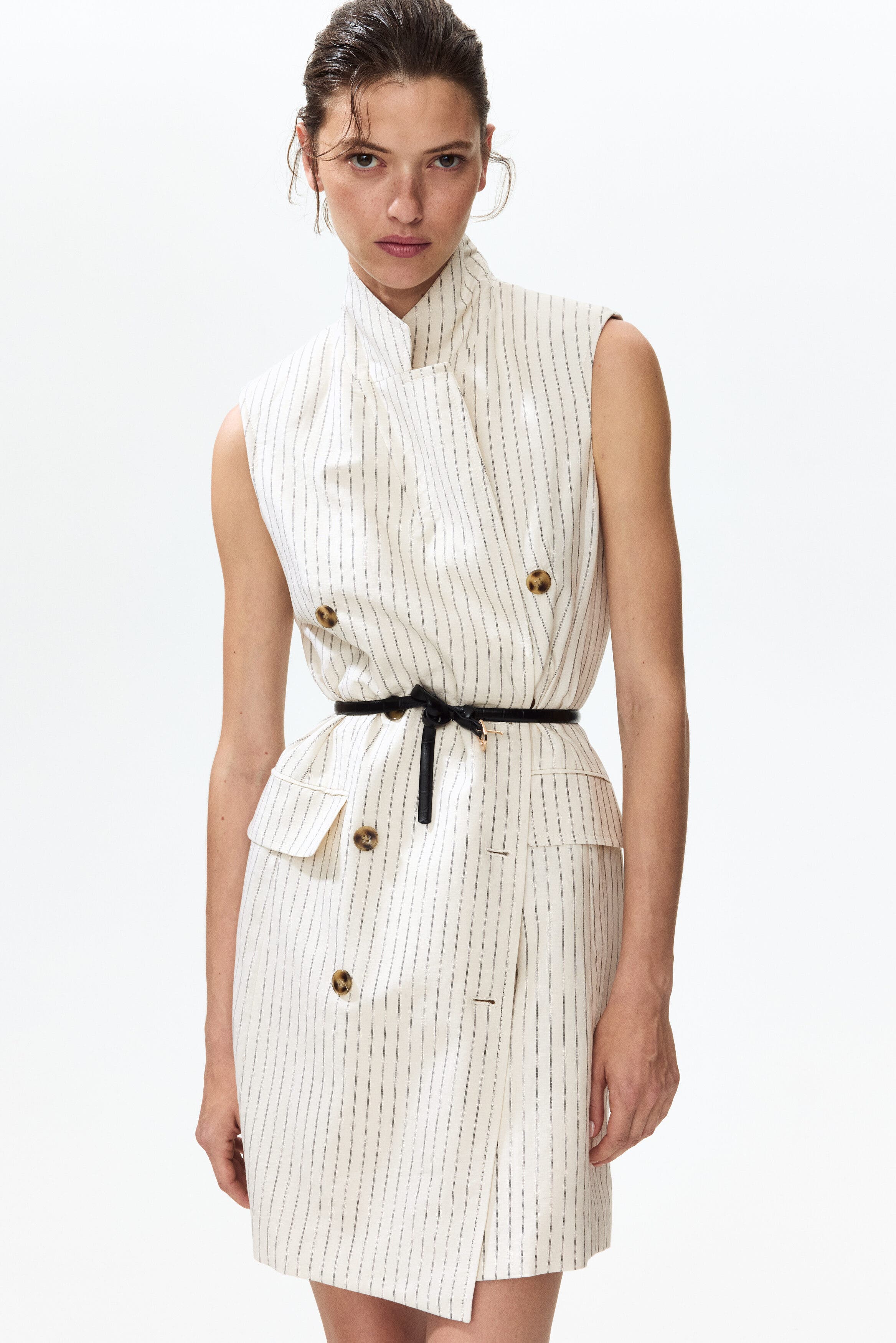 Linen-blend Blazer Dress - image 2