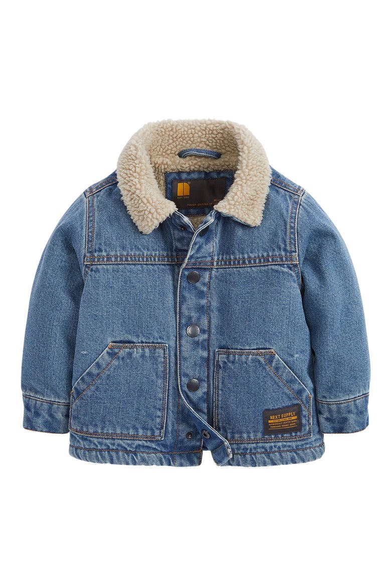 Kids' Borg Fleece Lined Denim Jacket, Main, color, DENIM