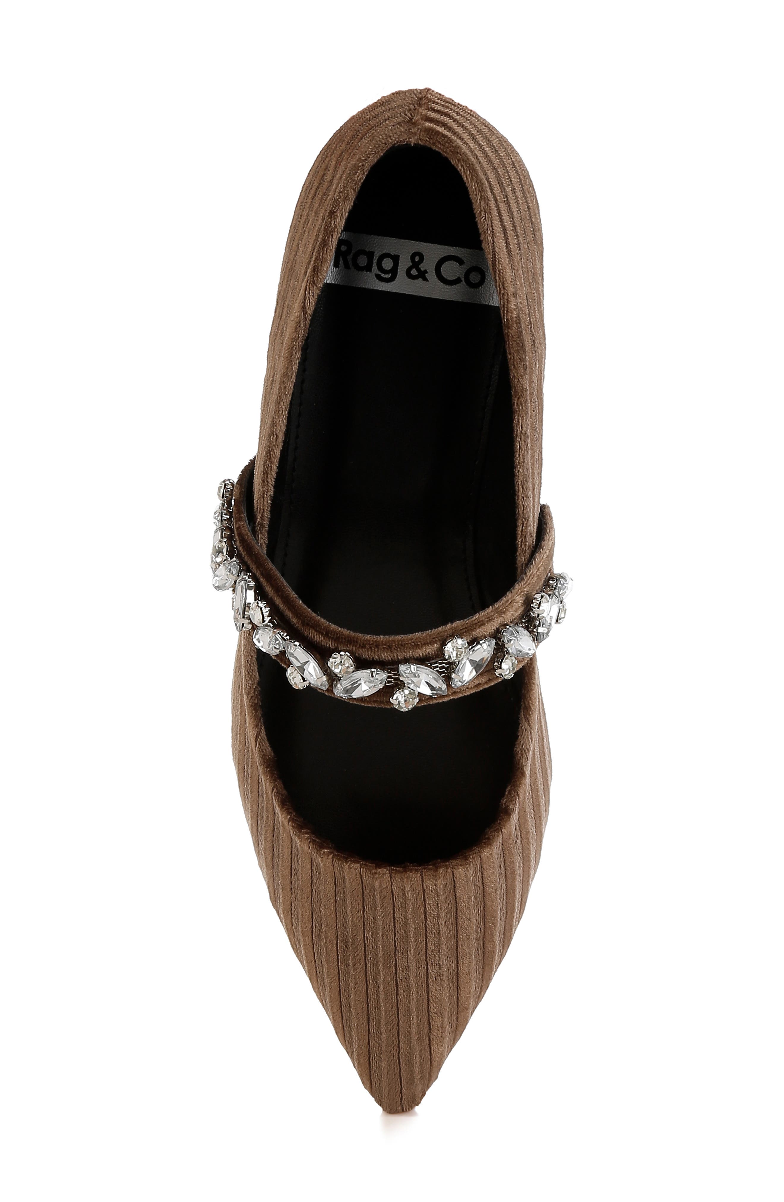 Dresden Water Repellent Pointed Toe Flat, Alternate, color, BROWN