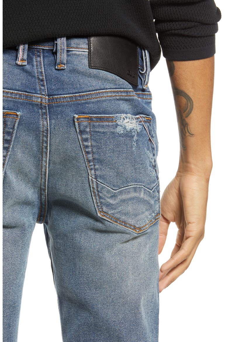 Punk Men's Ripped Super Skinny Jeans, Alternate, color, STOKE