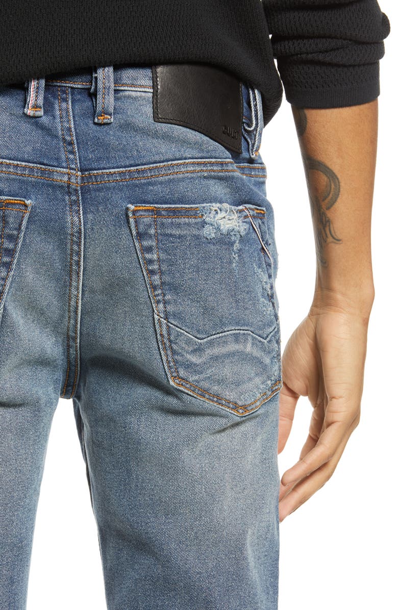 Cult of Individuality Punk Men's Ripped Super Skinny Jeans, Alternate, color,