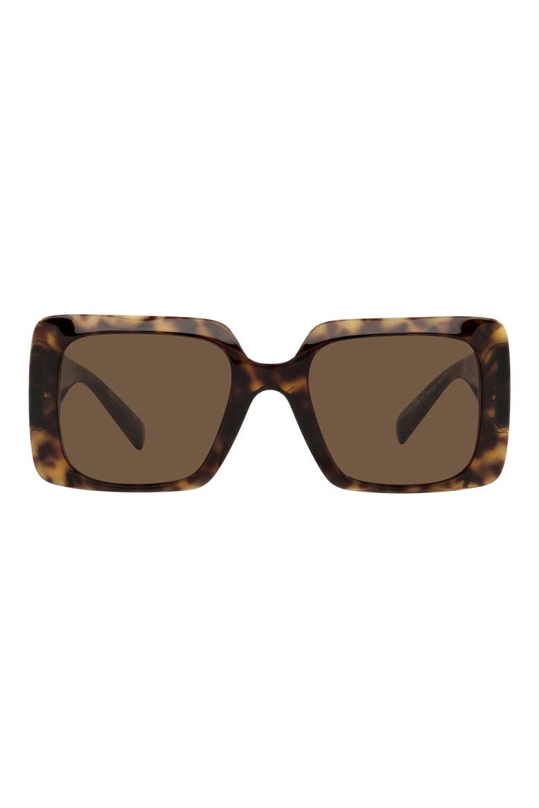 54mm Rectangle Sunglasses, Main, color, HAVANA/ DARK BROWN
