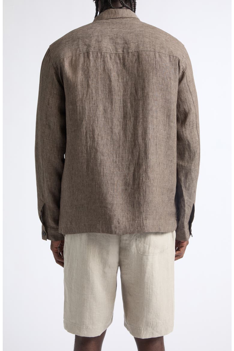 Linen Overshirt, Alternate, color, DARK WALNUT26