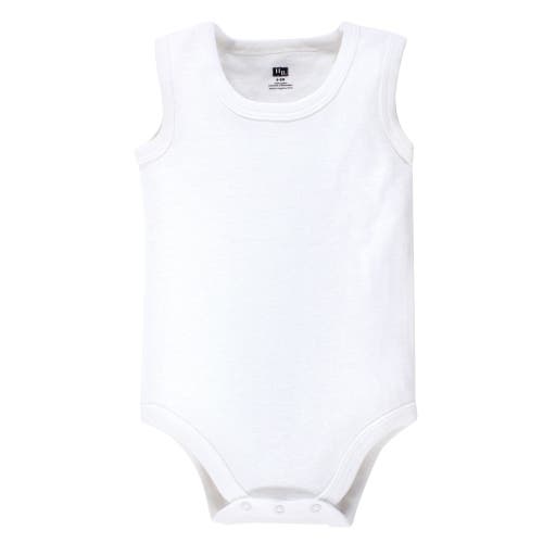 Hudson Baby Soft Cotton Unisex Tank Style Bodysuit In Gray