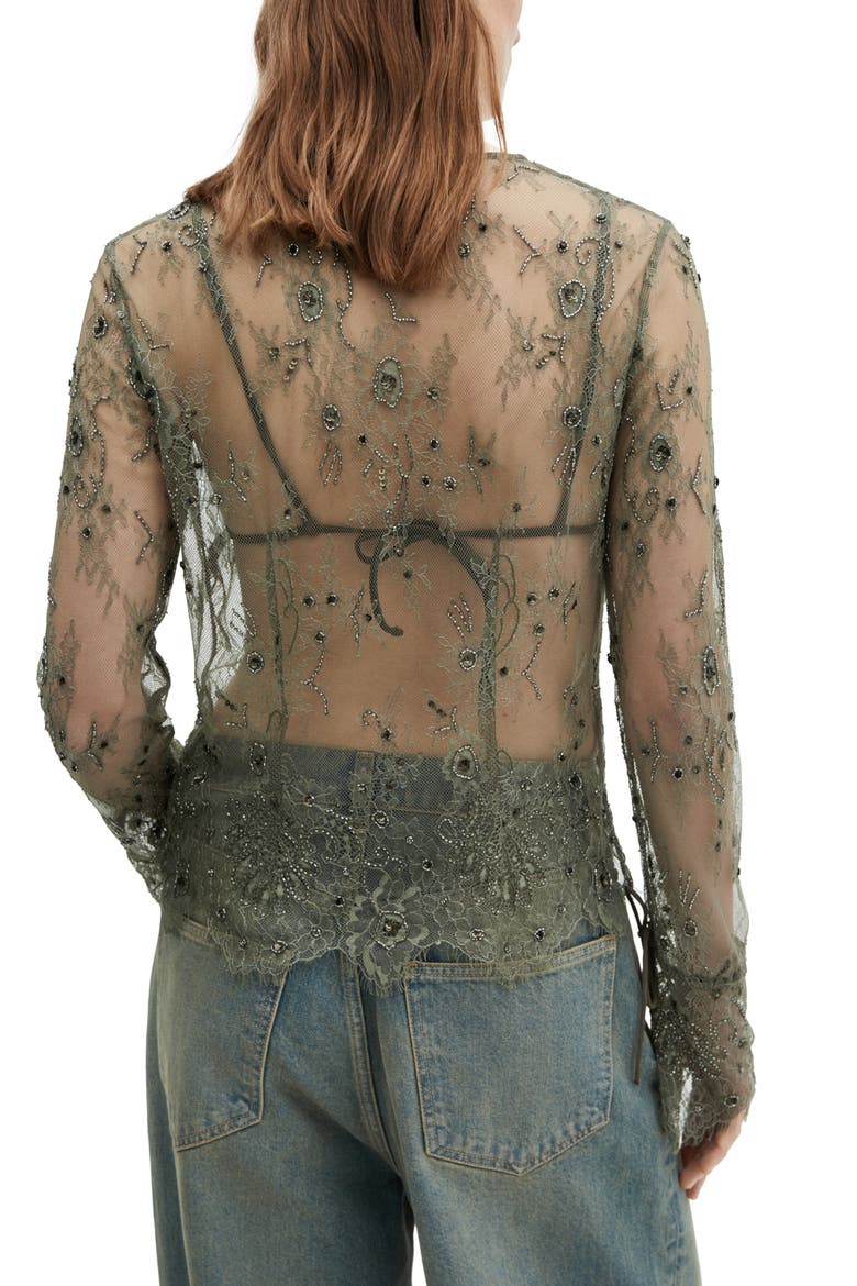 Blusa Jenner Beaded Embroidered Top, Alternate, color, GREY STONE