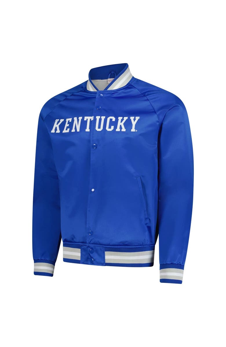 Mitchell & Ness Men's Mitchell & Ness Royal Kentucky Wildcats Lightweight Satin Raglan Full-Snap Jacket, Alternate, color, Royal