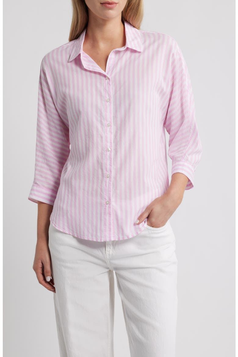 Wells Stripe Shirt, Main, color, PINK ICING