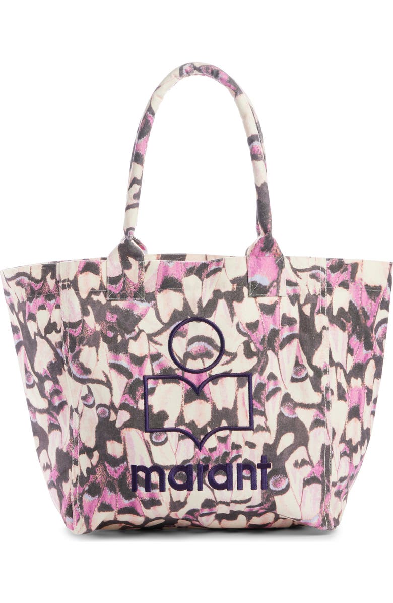 Isabel Marant Small Yenky Embroidered Logo Tote, Main, color,