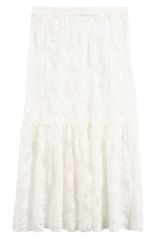 Topshop Sheer Lace Maxi Skirt In Multi