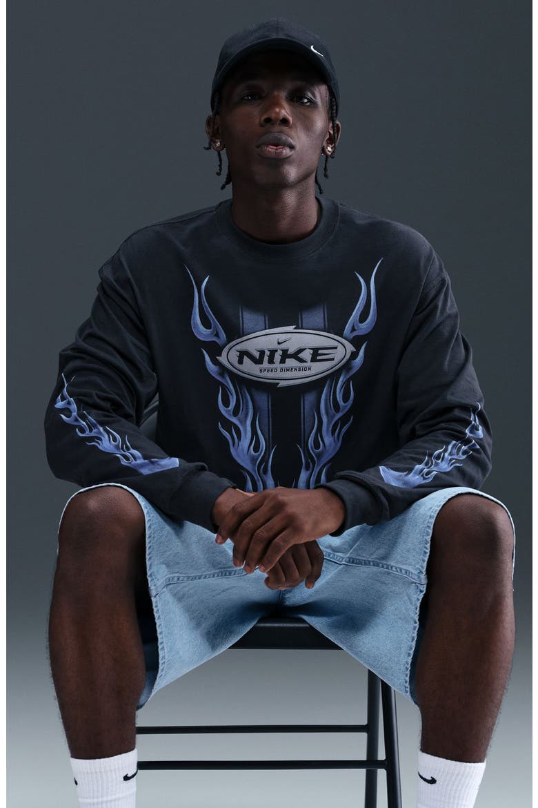 Max90 Long Sleeve Cotton Graphic T-Shirt, Alternate, color, OFF NOIR