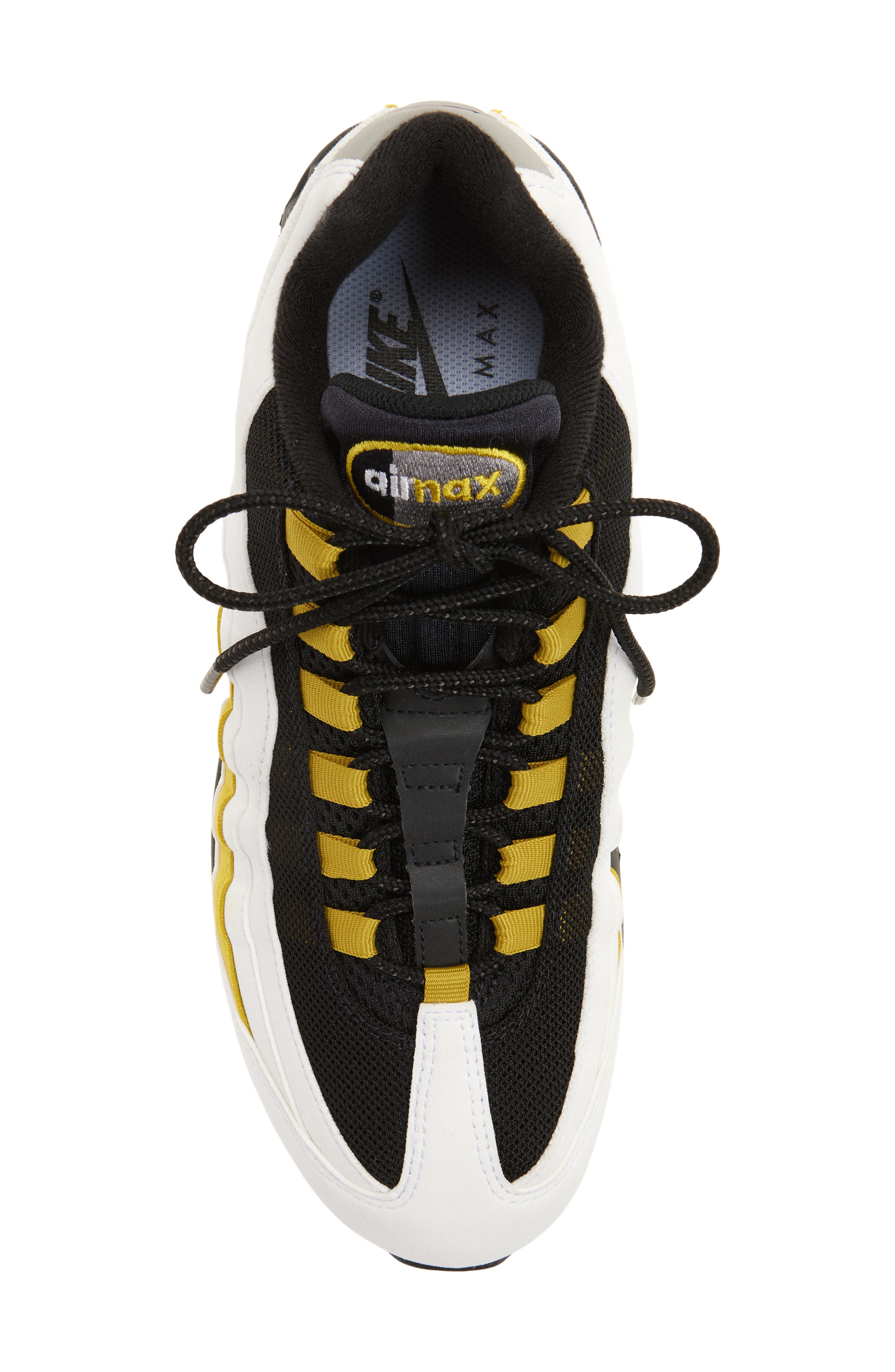Nike Air Max 95 Sneaker, Alternate, color, White/ Black/ Saffron Quartz