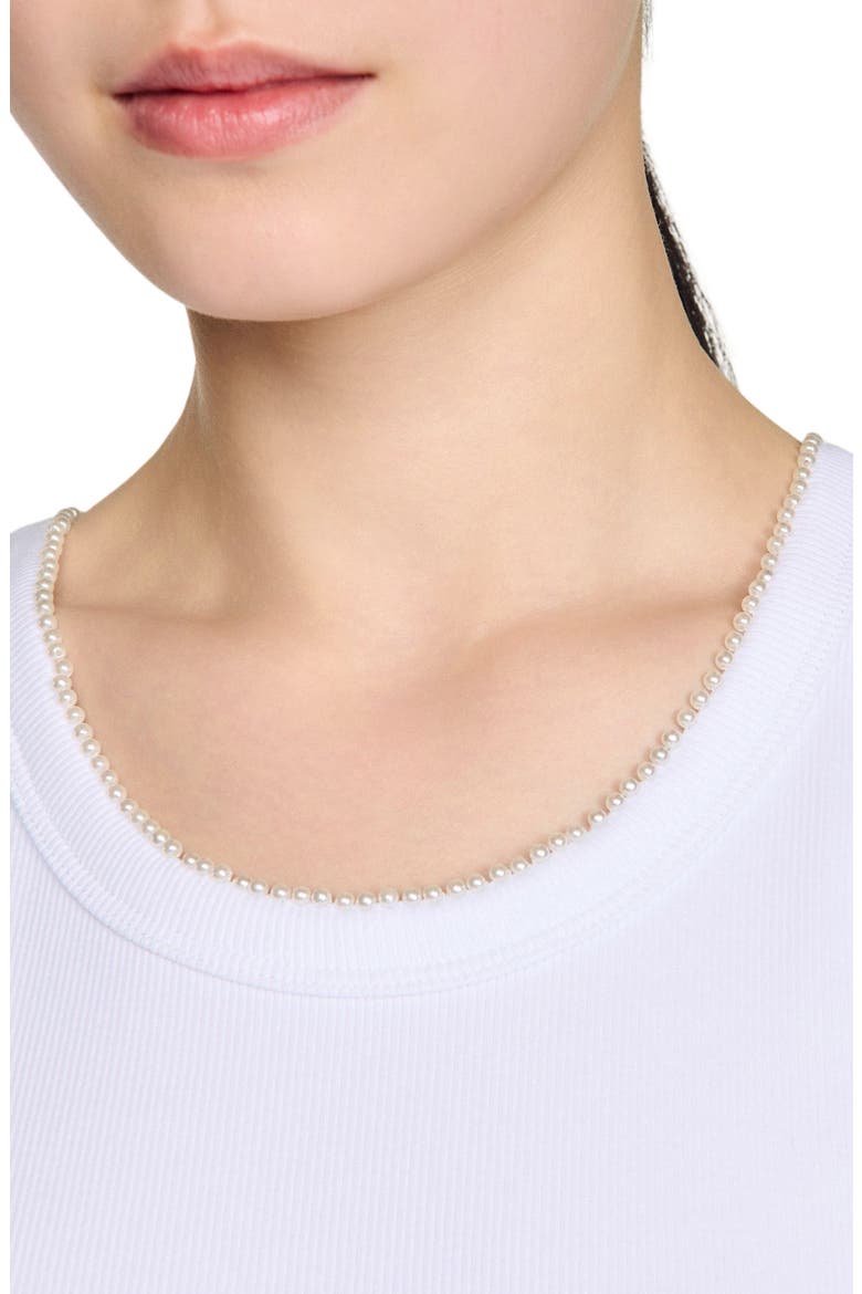 Beaded ribbed vest top, Alternate, color, White