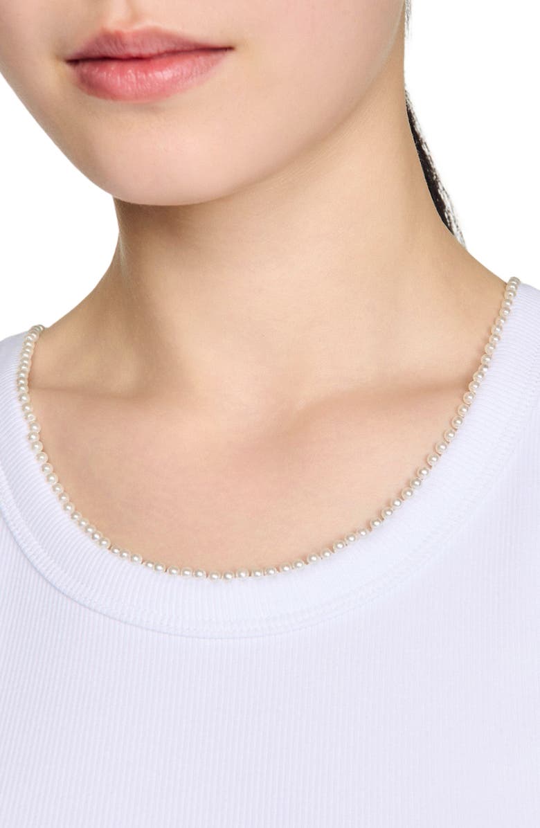 SANDRO Beaded ribbed vest top, Alternate, color, White