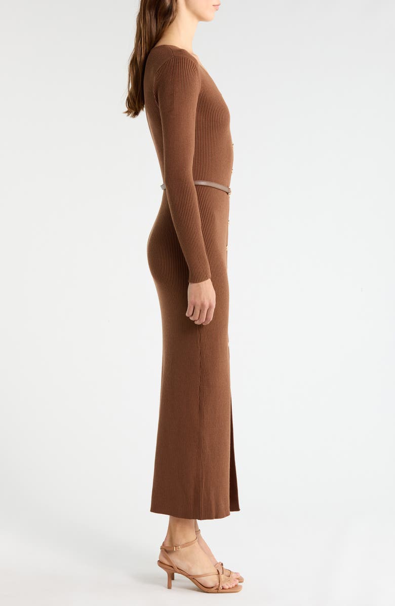 Petal
Pup Brydie Long Sleeve Body-Con Midi Dress, Alternate, color, Chocolate Brown