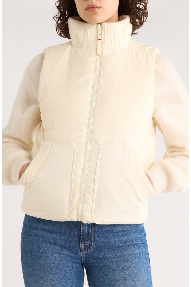 Alba Cable Knit Puffer Vest, Alternate, color, ANTIQUE WHITE
