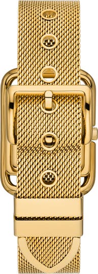 Tory Burch The Miller Square Mesh Strap Watch, 24mm | Nordstrom