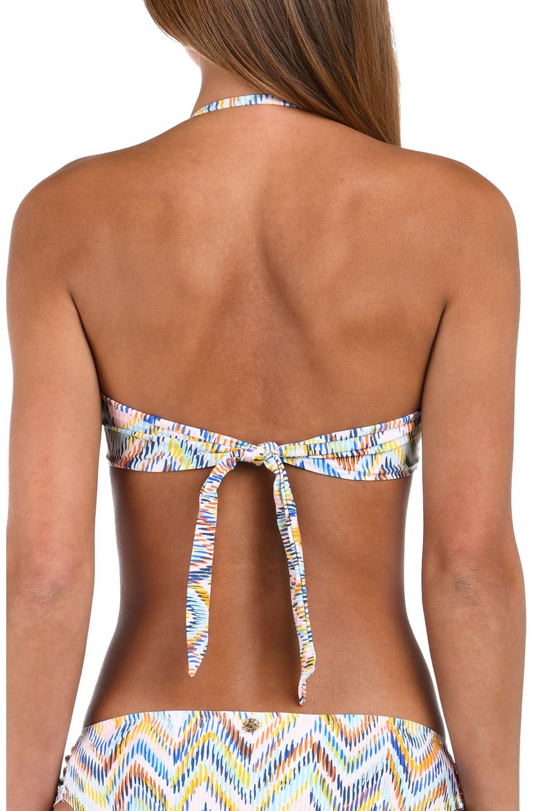Soul Twist Bandeau Bikini Top, Alternate, color, WHITE MULTI