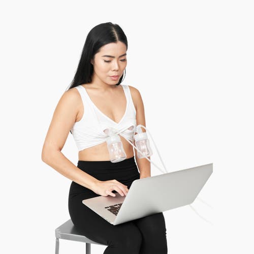 Larken X Maternity, Nursing + Hands In White