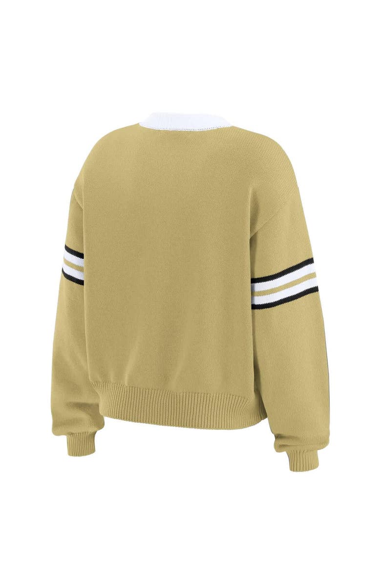 WEAR by Erin Andrews Women's WEAR by Erin Andrews Gold Colorado Buffaloes Lace-Up Pullover Sweater, Alternate, color, Gold