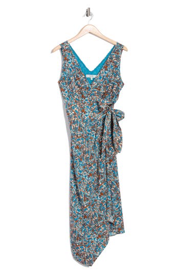 Joie Mercedes Sleeveless Side Tie Dress In Gray