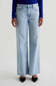 AG Saige Mid Rise Wide Leg Jeans