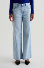 AG Saige Mid Rise Wide Leg Jeans