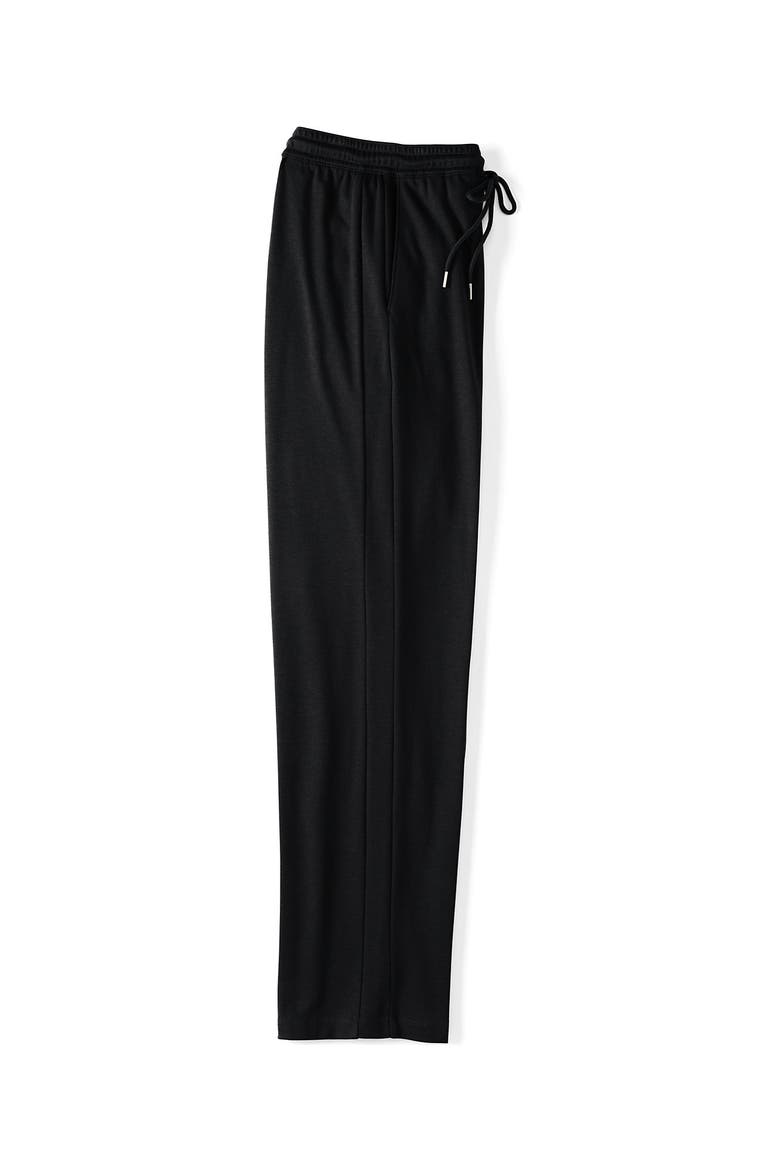 Sport Knit High Rise Pull On Relaxed Straight Leg Pants, Alternate, color, Black