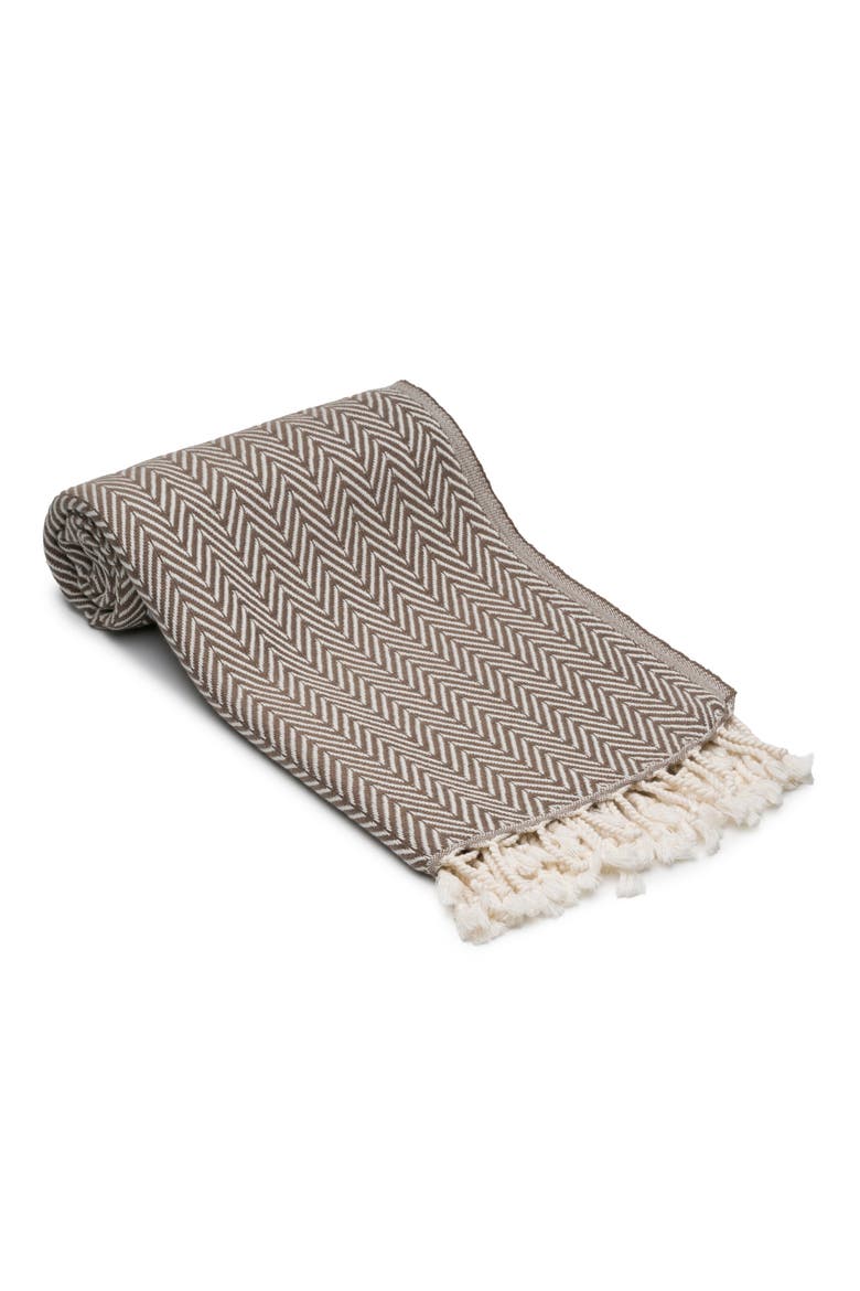 Herringbone Turkish Cotton Towel Bundle, Alternate, color, Taupe Brown