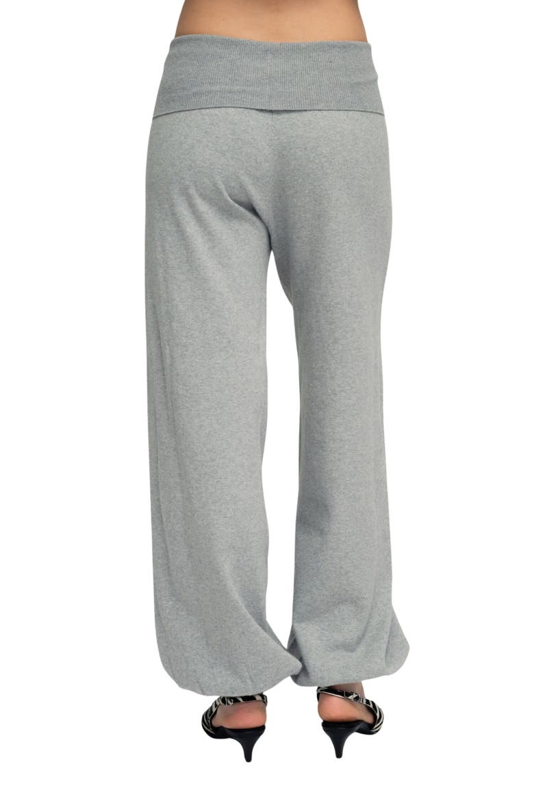 Alya Foldover Flare Pants, Alternate, color, HEATHER GRAY