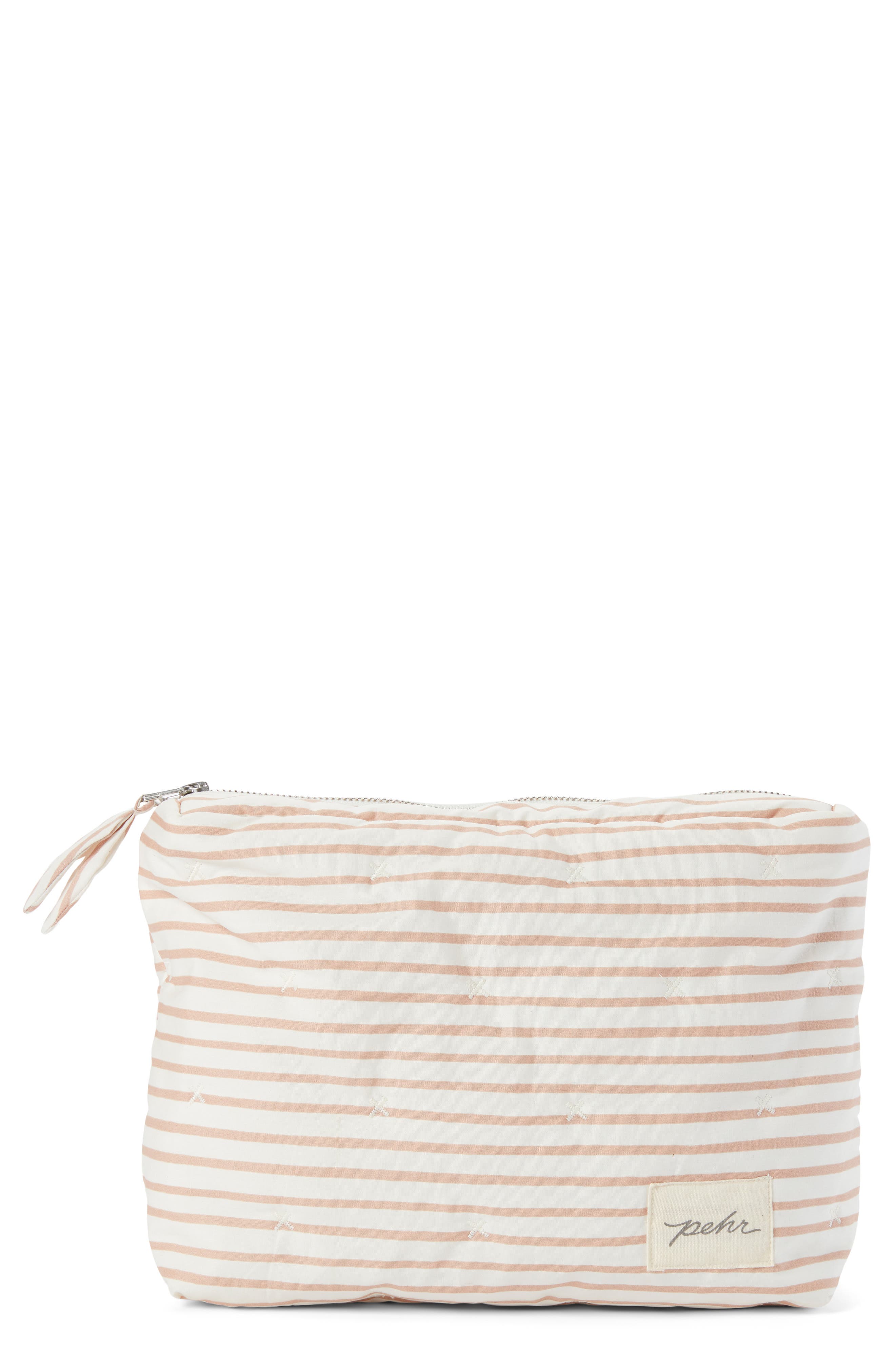 Pehr On the Go Pouch, Main, color, Stripes Away Rose Pink