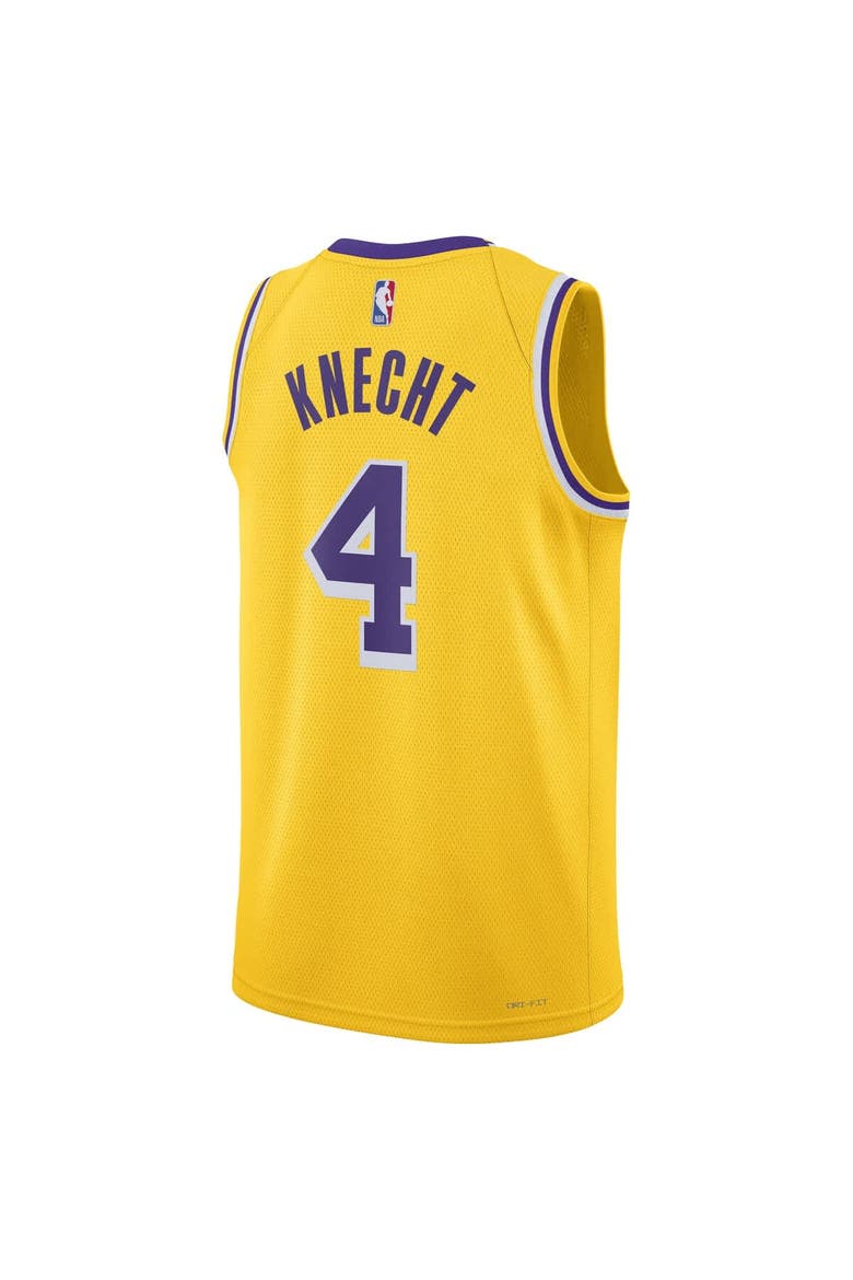 Unisex Nike Dalton Knecht Gold Los Angeles Lakers Swingman Jersey, Alternate, color, Gold