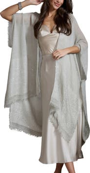 SAACHI Shimmer Sequin Longline Ruana