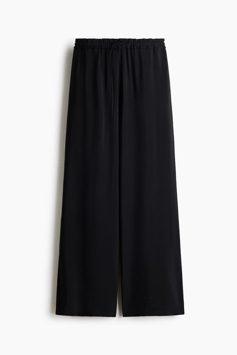 Viscose-blend Drawstring Pants, Alternate, color, Black