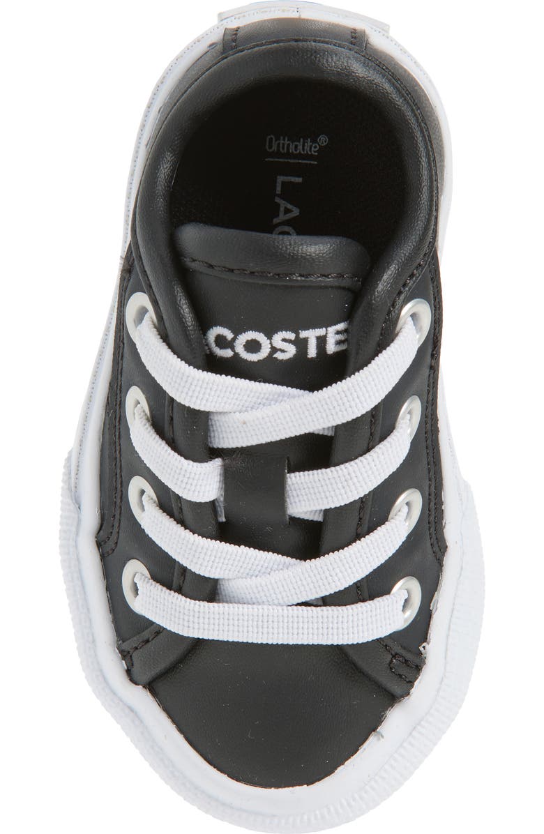 Lacoste Kids' Backcourt Sneaker, Alternate, color, Black/ White