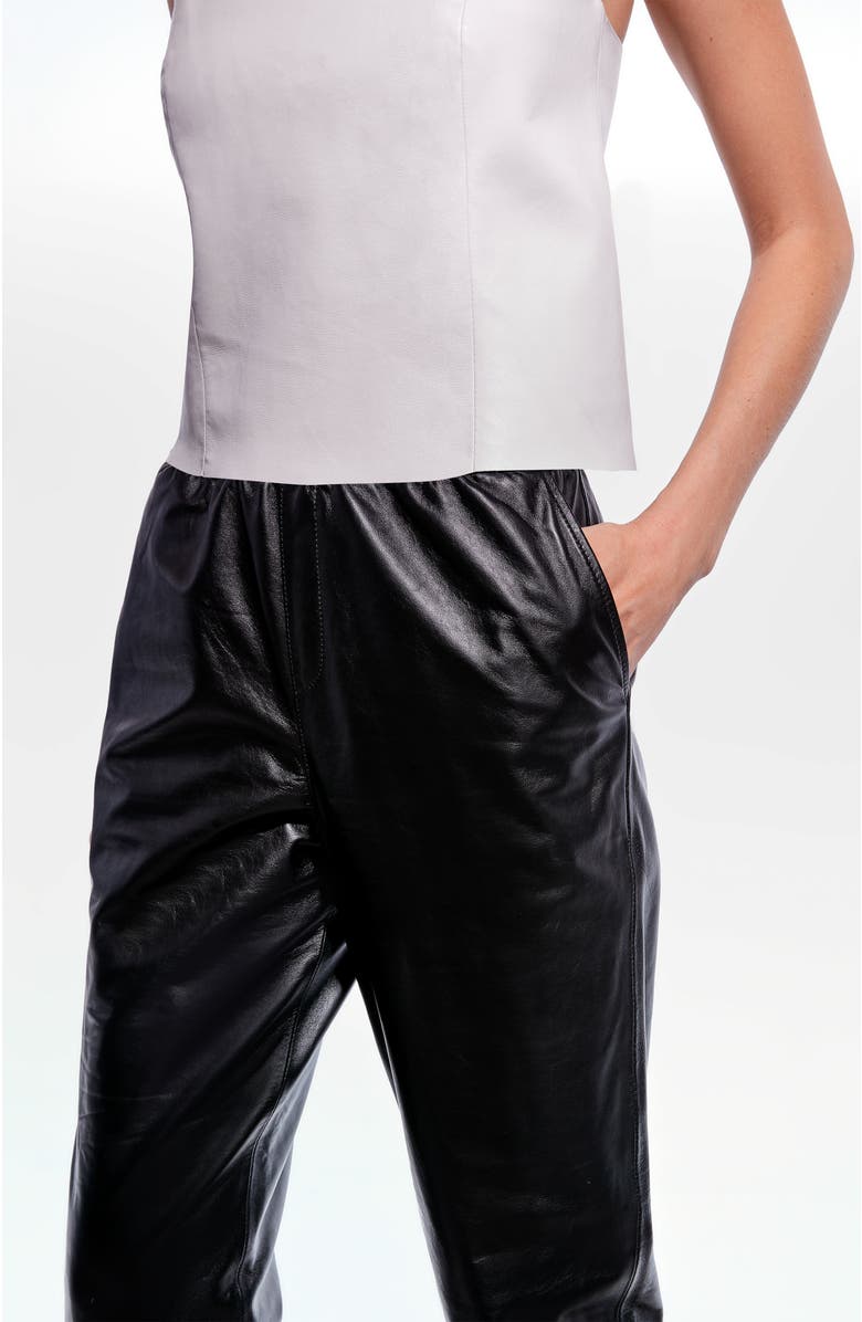 AS by DF The Upcycled Leather Joggers, Alternate, color, 