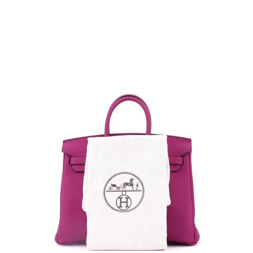 Pre-owned Hermes Hermes Birkin Handbag Pink Togo With Palladium Hardware 25 In Purple