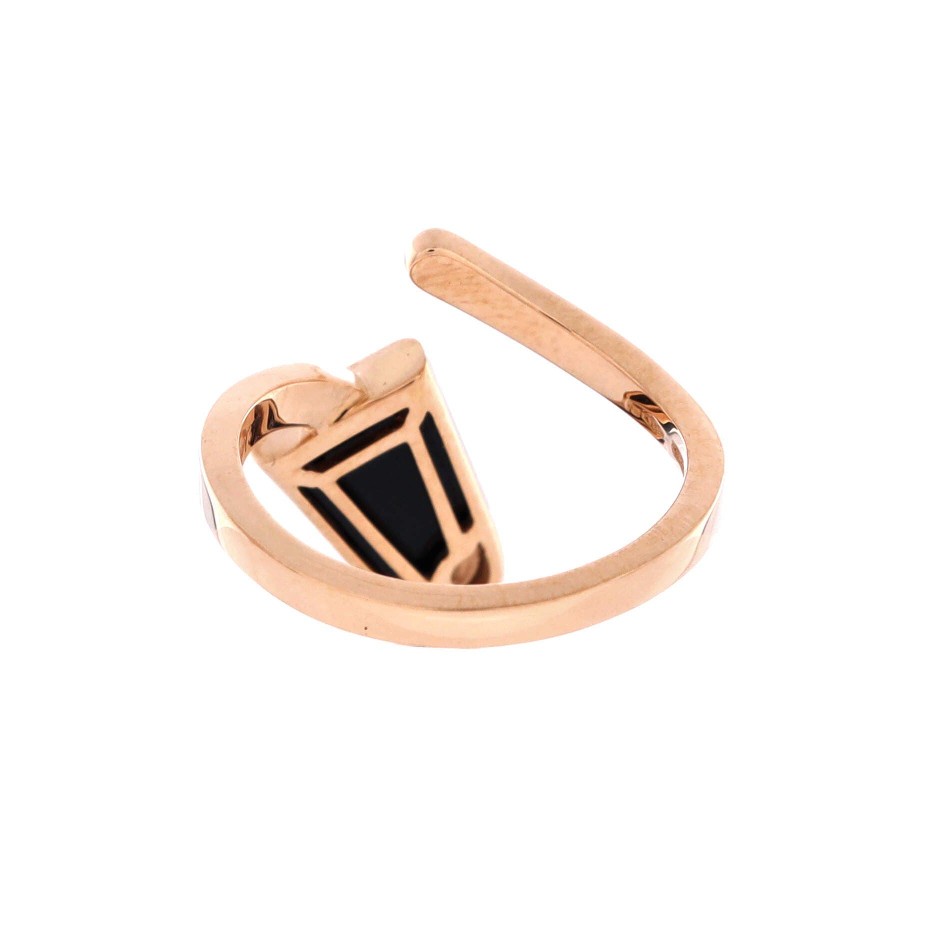 Gelati Ring 18K Rose Gold with Onyx and Diamonds, Alternate, color, Metallic Gold