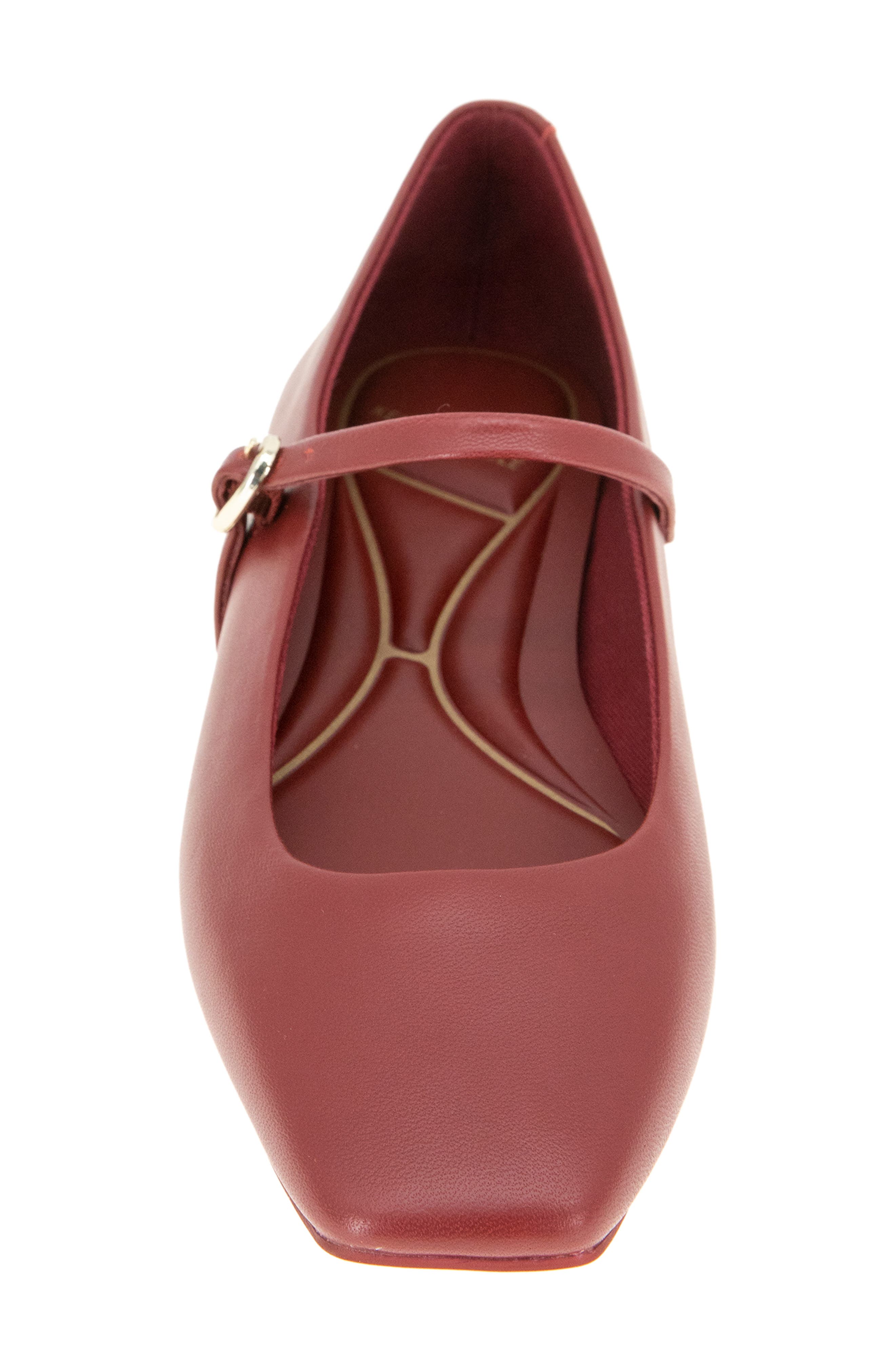Jasper Mary Jane Flat, Alternate, color, RIO RED LEATHER