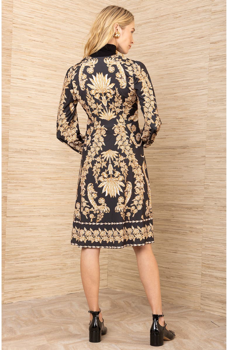 Hale Bob Judith Jersey Dress, Alternate, color, Black