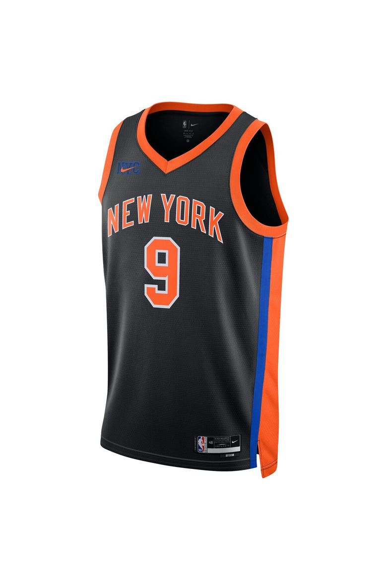 Unisex Nike RJ Barrett Black New York Knicks 2022/23 Swingman Jersey - City Edition, Alternate, color, Black