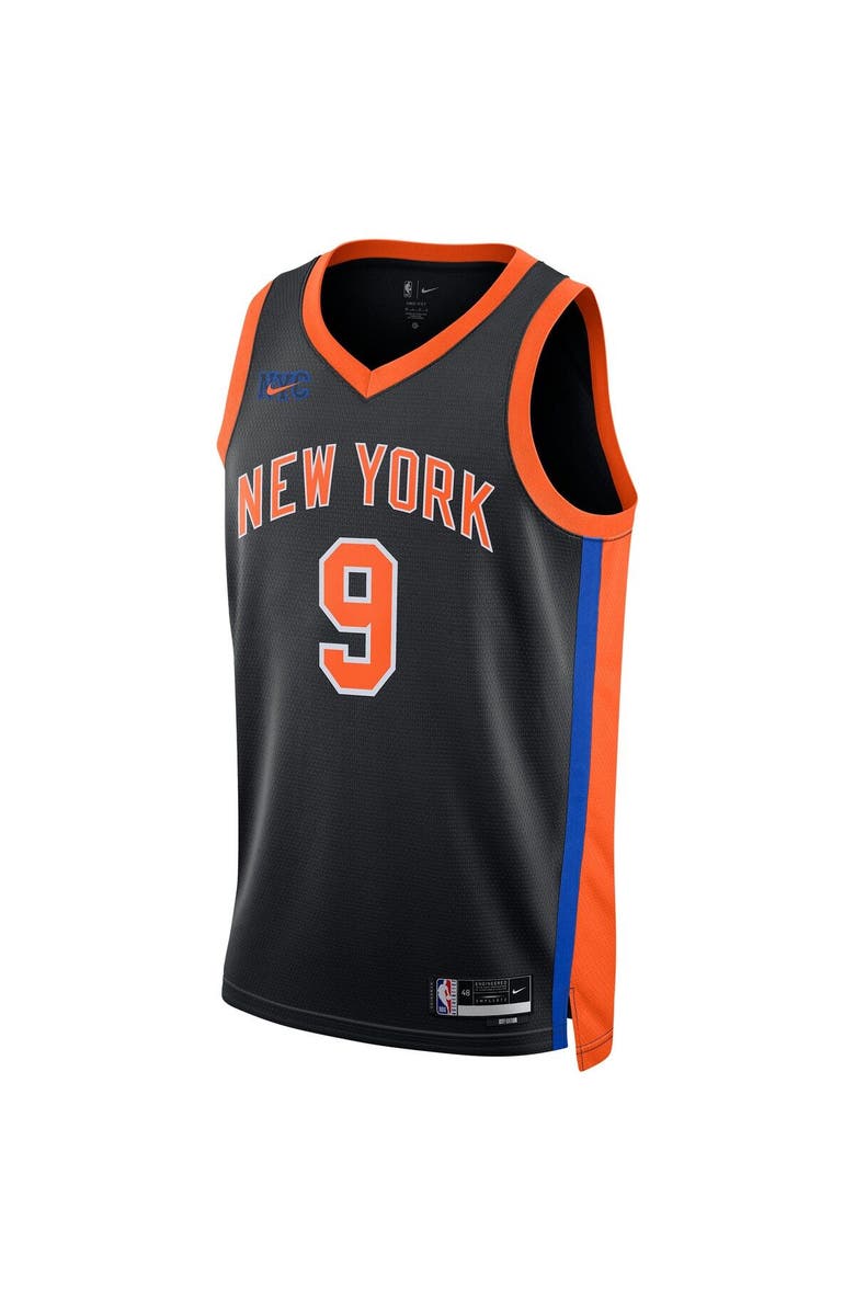 Nike Unisex Nike RJ Barrett Black New York Knicks 2022/23 Swingman Jersey - City Edition, Alternate, color, 