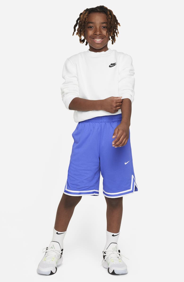 Nike Kids' Dri-FIT DNA B-Ball Shorts, Alternate, color, Blue Joy/ White