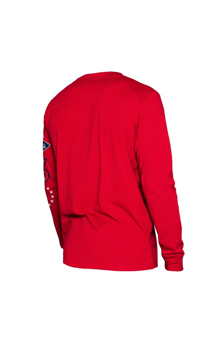 New Era Men's New Era Red Philadelphia 76ers 2023/24 City Edition Long Sleeve T-Shirt, Alternate, color, 