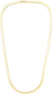 KARAT RUSH 14K Gold Plated Sterling Silver 3.4mm Herringbone Chain Necklace