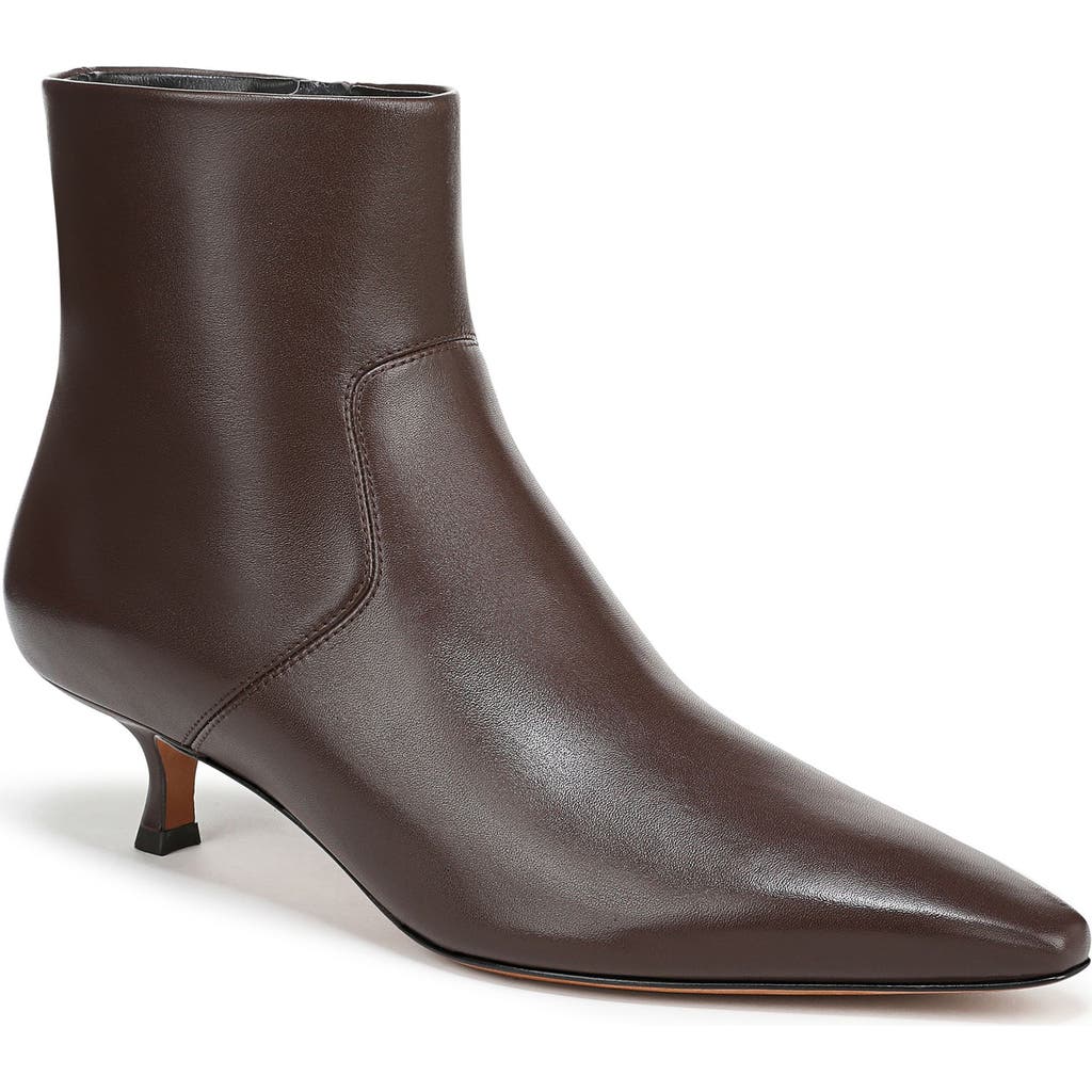Vince Simone Kitten Heel Bootie In Brown