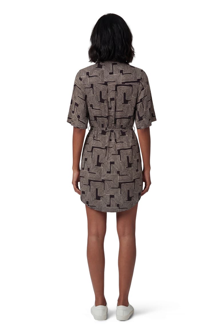 Inter Twine Womens Wrap Shirt Dress, Alternate, color, INTER TWINE BLACK