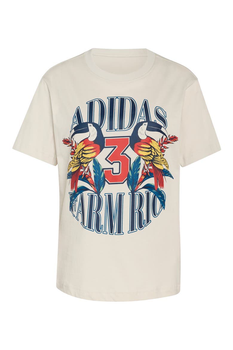 x Farm Rio Graphic T-Shirt, Alternate, color, TALC/ DARK MARINE