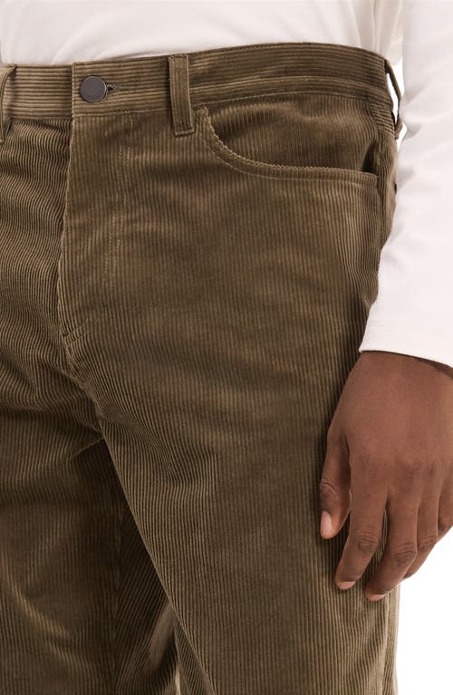 Theory Crosby Corduroy Slim Straight Leg Pants In Brown