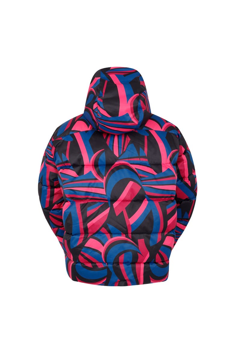 Showcase Patterned Baffled Ski Jacket, Alternate, color, Hot Pink