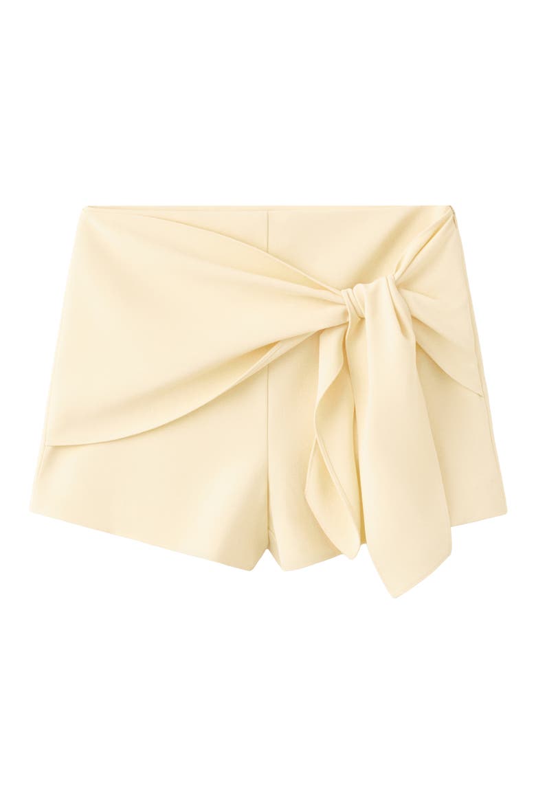 Pistacho Belted Shorts, Main, color, PASTEL YELLOW